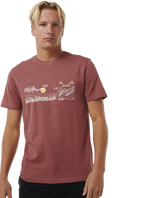 The Rip Curl Mens Up The Line T-Shirt in Apple Butter