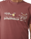 The Rip Curl Mens Up The Line T-Shirt in Apple Butter