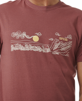 The Rip Curl Mens Up The Line T-Shirt in Apple Butter