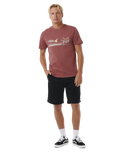 The Rip Curl Mens Up The Line T-Shirt in Apple Butter