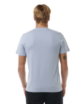 The Rip Curl Mens Horizon Badge T-Shirt in Spray Blue