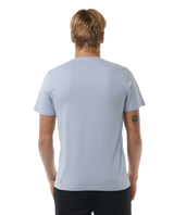 The Rip Curl Mens Horizon Badge T-Shirt in Spray Blue