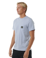 The Rip Curl Mens Horizon Badge T-Shirt in Spray Blue