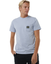 The Rip Curl Mens Horizon Badge T-Shirt in Spray Blue