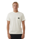 The Rip Curl Mens Horizon Badge T-Shirt in Bone