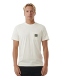 The Rip Curl Mens Horizon Badge T-Shirt in Bone