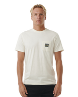 The Rip Curl Mens Horizon Badge T-Shirt in Bone