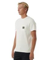 The Rip Curl Mens Horizon Badge T-Shirt in Bone