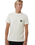 The Rip Curl Mens Horizon Badge T-Shirt in Bone