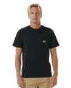 The Rip Curl Mens Horizon Badge T-Shirt in Black