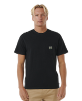 The Rip Curl Mens Horizon Badge T-Shirt in Black