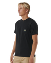 The Rip Curl Mens Horizon Badge T-Shirt in Black