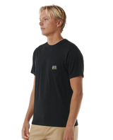 The Rip Curl Mens Horizon Badge T-Shirt in Black