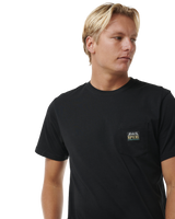 The Rip Curl Mens Horizon Badge T-Shirt in Black