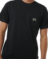 The Rip Curl Mens Horizon Badge T-Shirt in Black