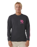 The Rip Curl Surfer Dude Long Sleeve T-Shirt in Washed Black | Available at Anns Cottage