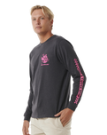 The Rip Curl Surfer Dude Long Sleeve T-Shirt in Washed Black | Available at Anns Cottage