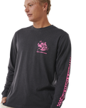 The Rip Curl Surfer Dude Long Sleeve T-Shirt in Washed Black | Available at Anns Cottage