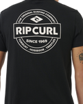 The Rip Curl Mens Staple T-Shirt in Black