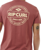 The Rip Curl Mens Staple T-Shirt in Apple Butter