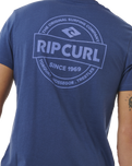 The Rip Curl Mens Staple T-Shirt in Washed Navy