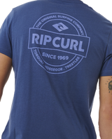 The Rip Curl Mens Staple T-Shirt in Washed Navy