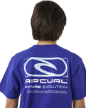 The Rip Curl Boys Boys Future Evolution Logo T-Shirt in Wild Berry