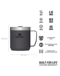The Stanley Classic Legendary Camp 12oz Mug in Charcoal