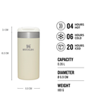 The Stanley Aerolight Transit 12oz Mug in Cream Metallic