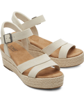 The Toms Womens Audrey Espadrille Wedge Sandals in Fog