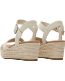 The Toms Womens Audrey Espadrille Wedge Sandals in Fog