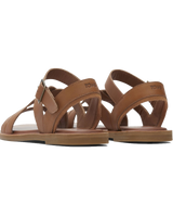 The Toms Womens Sloane Leather Strappy Sandals in Tan