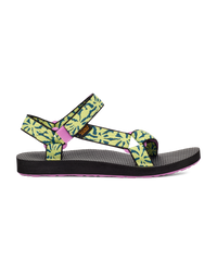 The Teva Womens Original Universal Sandals in Beach Floral Wild Lime