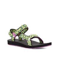 The Teva Womens Original Universal Sandals in Beach Floral Wild Lime