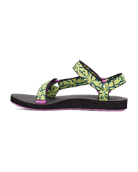 The Teva Womens Original Universal Sandals in Beach Floral Wild Lime