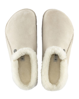 Zermatt Premium Suede Leather Slipper in Antique White