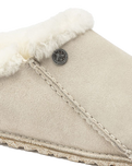 Zermatt Premium Suede Leather Slipper in Antique White