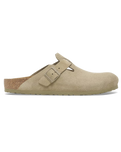 The Birkenstock Mens Boston Suede Leather Sandals in Faded Khaki