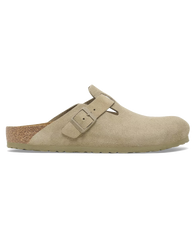 The Birkenstock Mens Boston Suede Leather Sandals in Faded Khaki