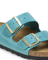 The Birkenstock Womens Arizona Oiled Leather Sandals in Biscay Bay