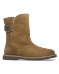 Uppsala Shearling Suede Leather Boots in Dark Tea