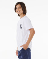 Boys Search Stack T-Shirt in White