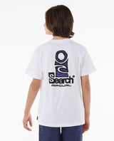 Boys Search Stack T-Shirt in White