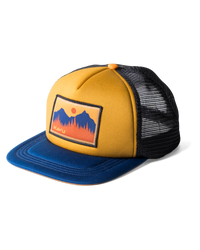 The Kavu Mens Foam Dome Trucker Cap in Sunset Skies