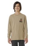 The Rip Curl Boys Boys Search Stack T-Shirt in Sand Dune