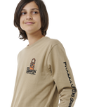 The Rip Curl Boys Boys Search Stack T-Shirt in Sand Dune