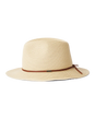 The Brixton Mens Wesley Straw Packable Fedora Hat in Tan