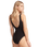 The Seafolly Womens Sea Dive Deep V Neck One Piece Swimsuit in Black