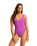 The Seafolly Womens Sea Dive Deep V Swimsuit in Violet