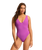 The Seafolly Womens Sea Dive Deep V Swimsuit in Violet